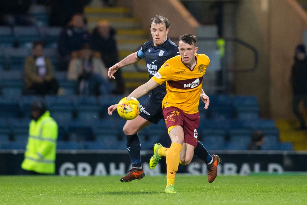 Celtic target David Turnbull in action for Motherwell