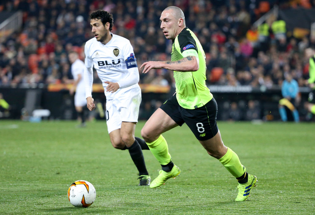 Celtic's Scott Brown in Europa League action