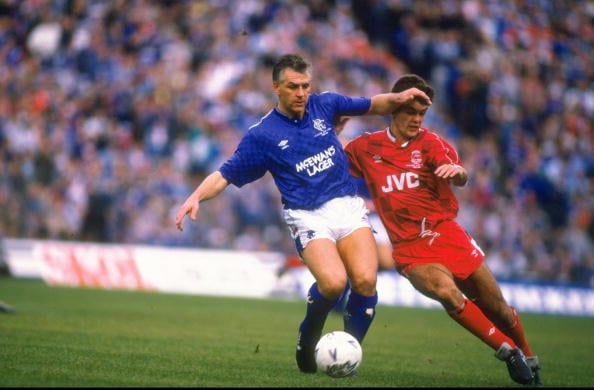 1987:  William Falconer (right) of Aberdeen tries to take the ball off Graham Roberts (left) of Rangers during the 1987 Skol Cup final at Hampden P...