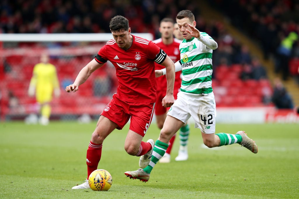 McKenna in action against Celtic