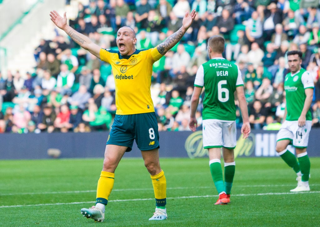 Celtic captain Scott Brown takes a trip down memory lane with Broony celebration.