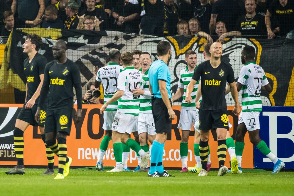 Celtic celebrate vs AIK