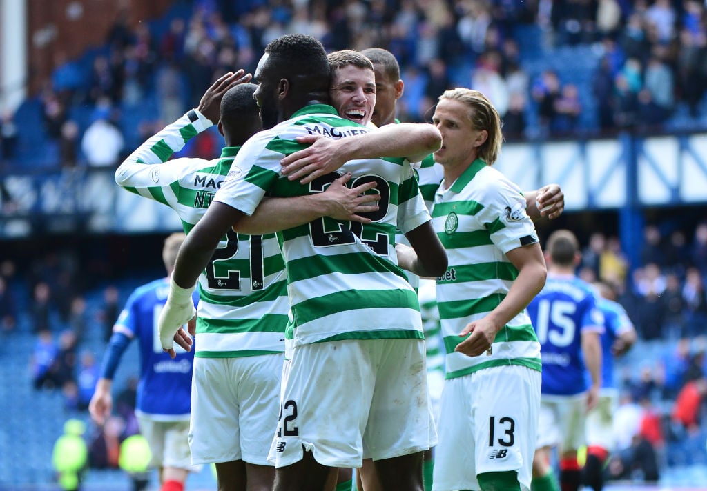 Celtic celebrate vs Rangers