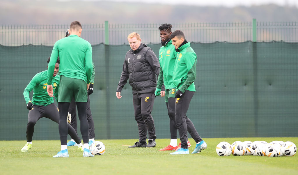 Neil Lennon Celtic training