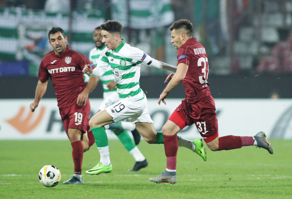 Some Celtic fans were loving the skills of Mikey Johnston v Cluj