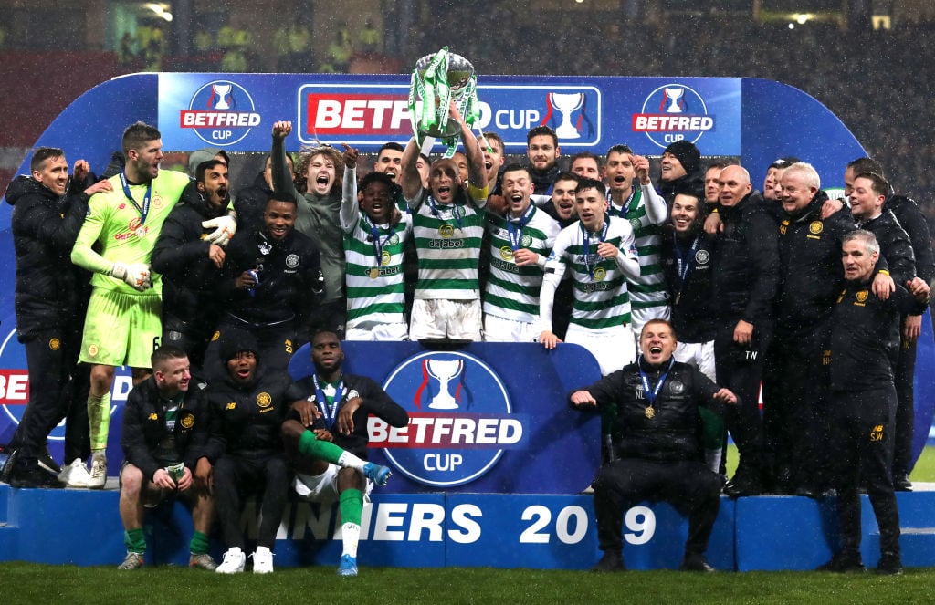 Celtic celebrate League Cup win