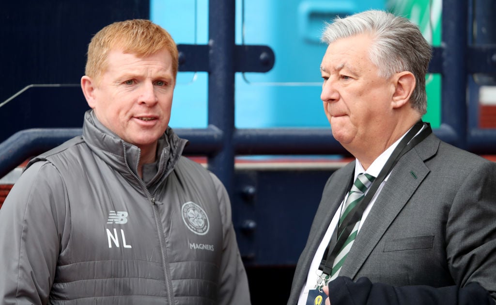 Celtic manager Neil Lennon and Peter Lawwell