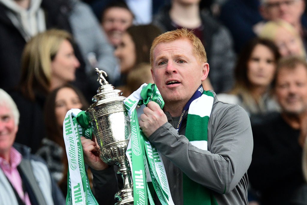 Neil Lennon with the Scottish Cup
