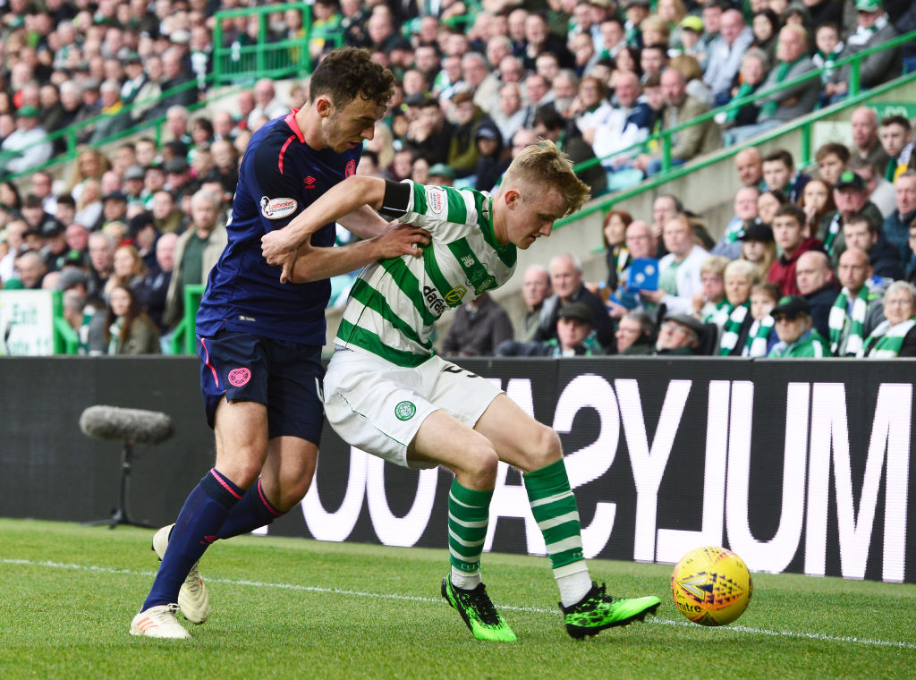 Ewan Henderson playing for Celtic