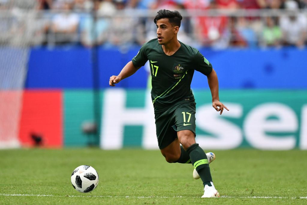 Arzani in action at the World Cup