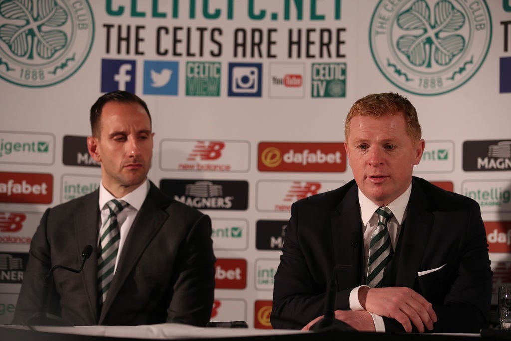 Neil Lennon Celtic staff