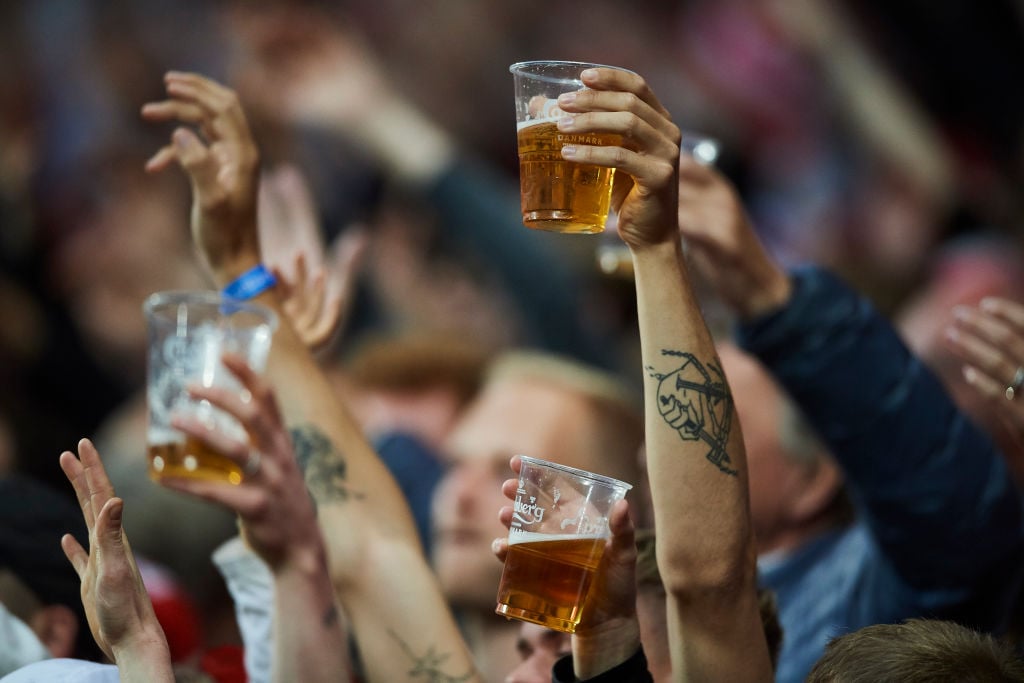 Beer will be on sale inside the Parken Stadium