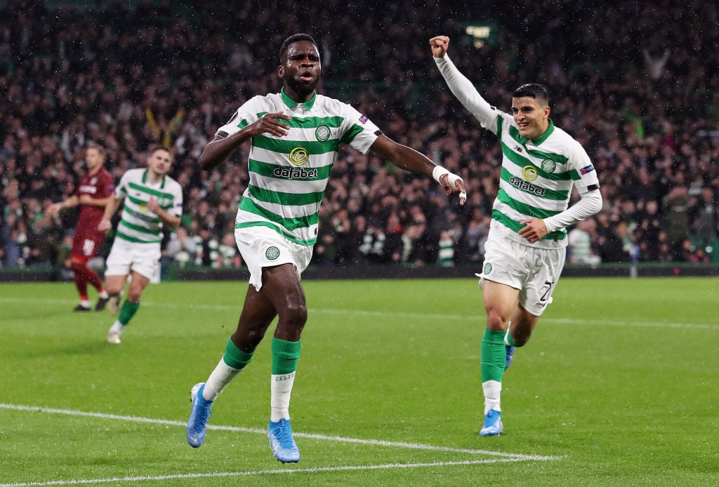 Odsonne Edouard celebrates a Celtic goal