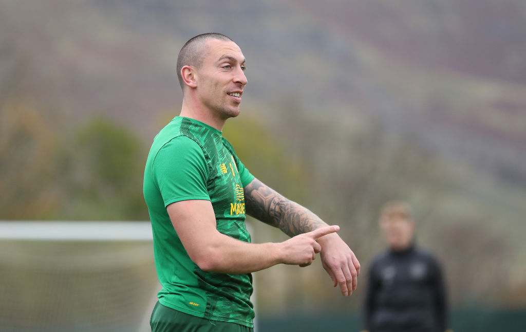 Scott Brown in Celtic training