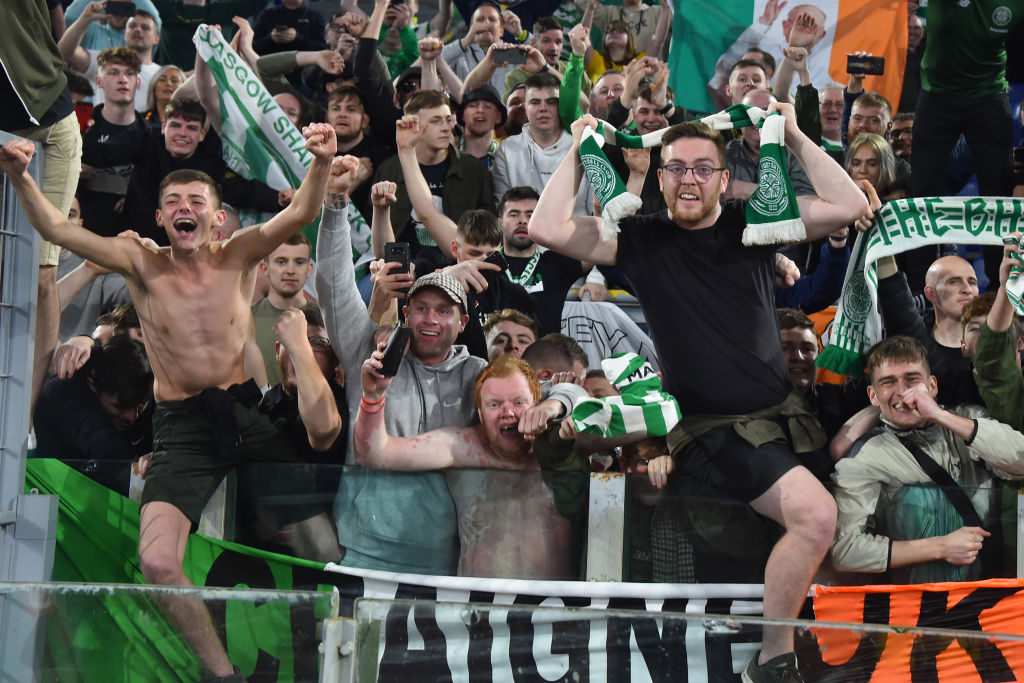 Celtic fans in Lazio