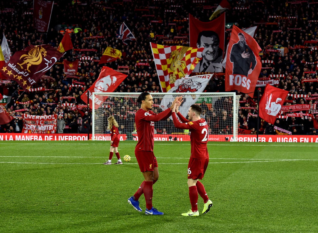 Van Dijk and Robertson at Anfield