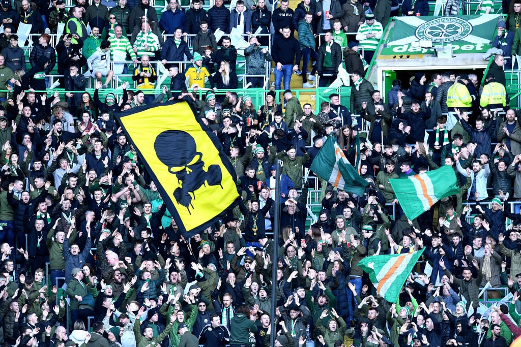 Celtic fans at Celtic Park