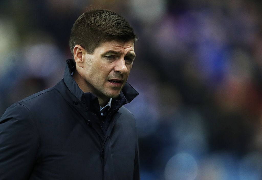 A disappointed Steven Gerrard