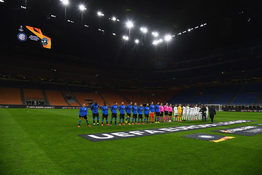 Inter Milan play behind closed doors in the Europa League