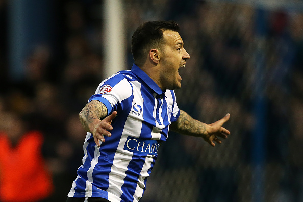 Ross Wallace celebrates with Sheffield Wednesday