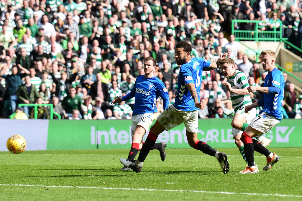 James Forrest scores the winning goal