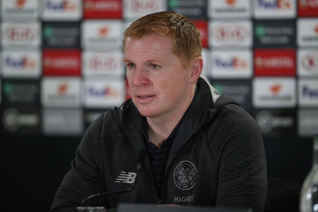 Celtic manager Neil Lennon at a press conference
