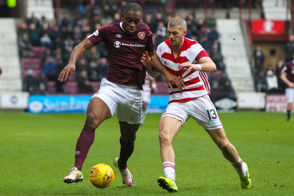 Hearts striker Uche Ikpeazu