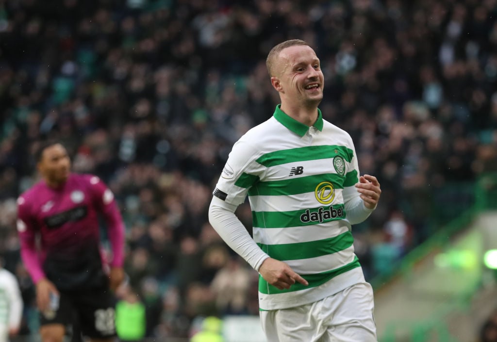Leigh Griffiths celebrates a Celtic goal