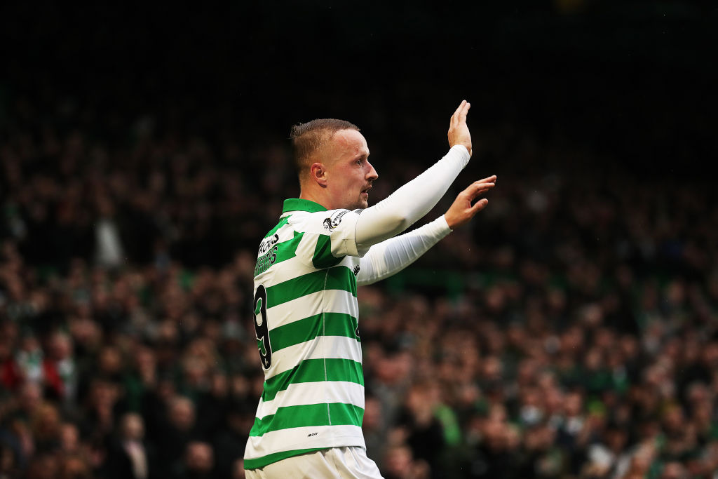 Leigh Griffiths celebrates scoring for Celtic