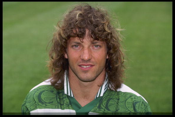 Jul 1996:  A portrait of Jorge Cadete of Celtic football club taken during the team photocall in Glasgow. Mandatory Credit: Allsport UK