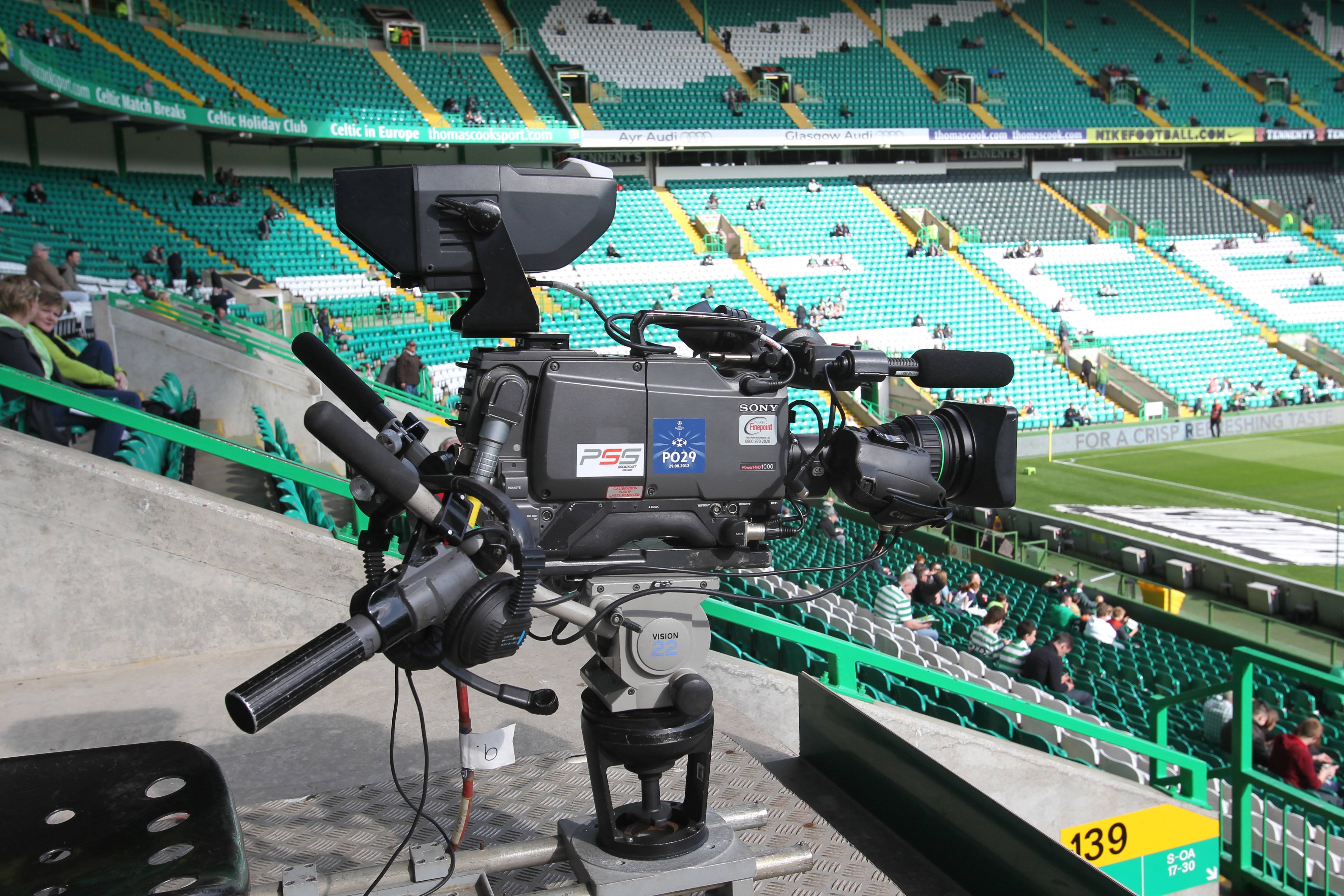 TV cameras at Celtic Park