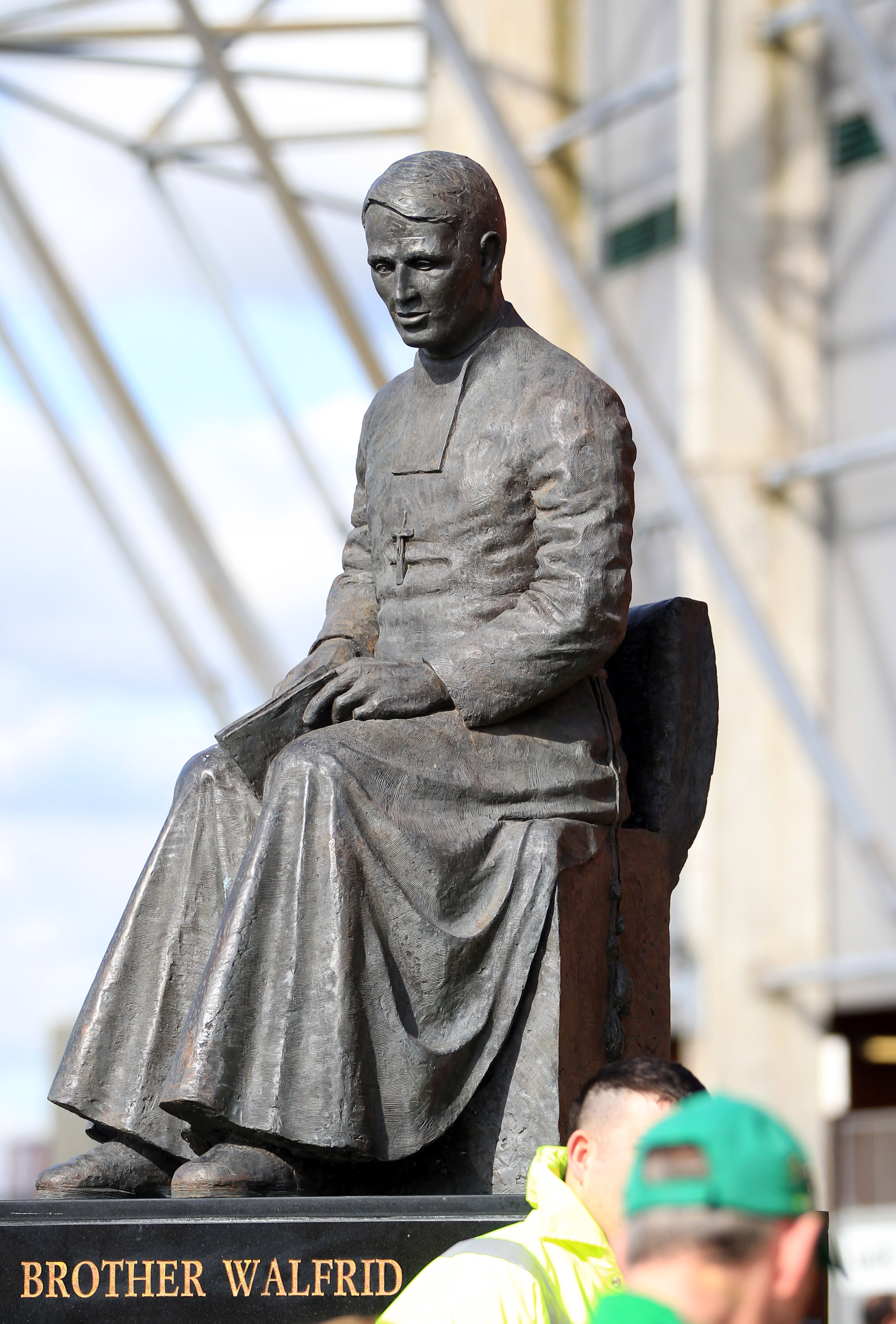 Brother Walfrid statue outside Celtic Park
