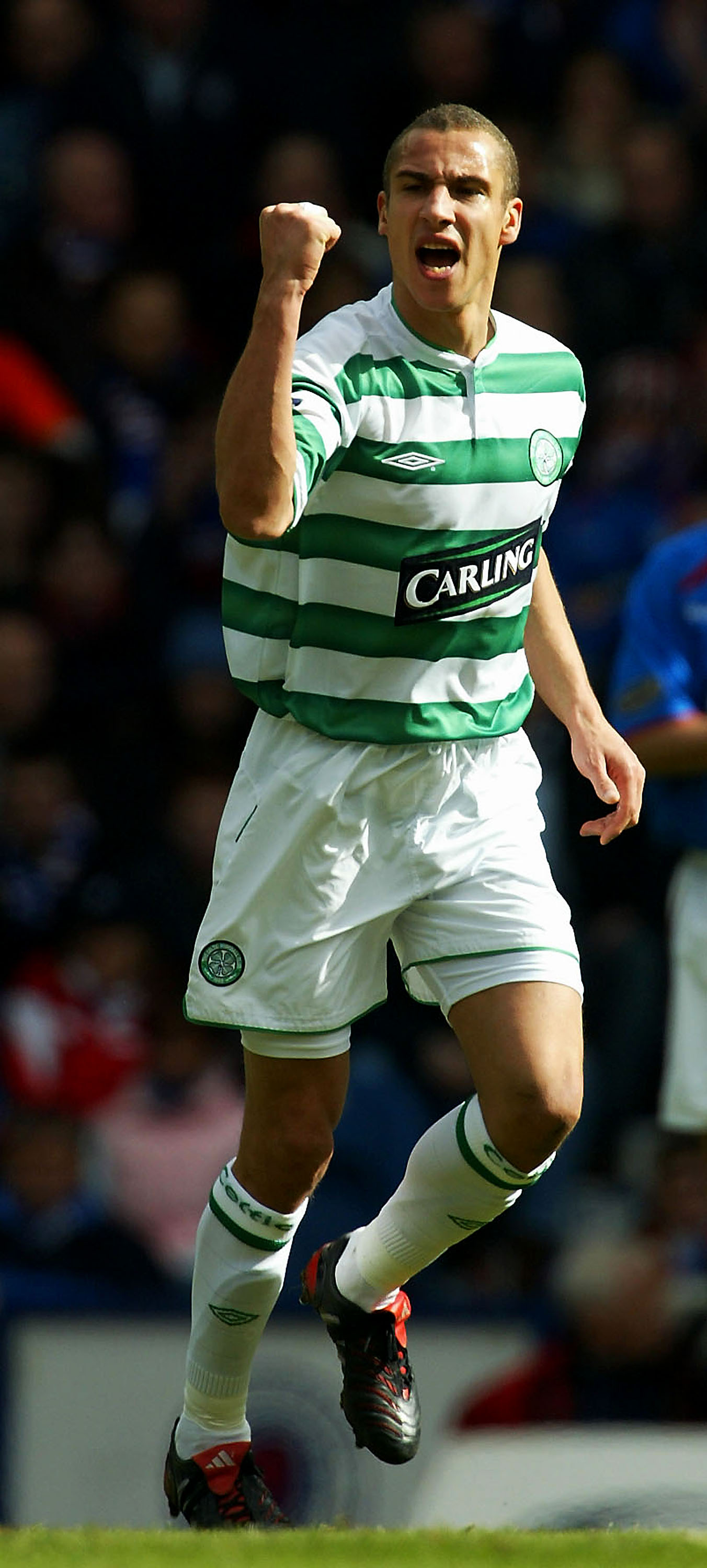 Henrik Larsson after giving Celtic the lead