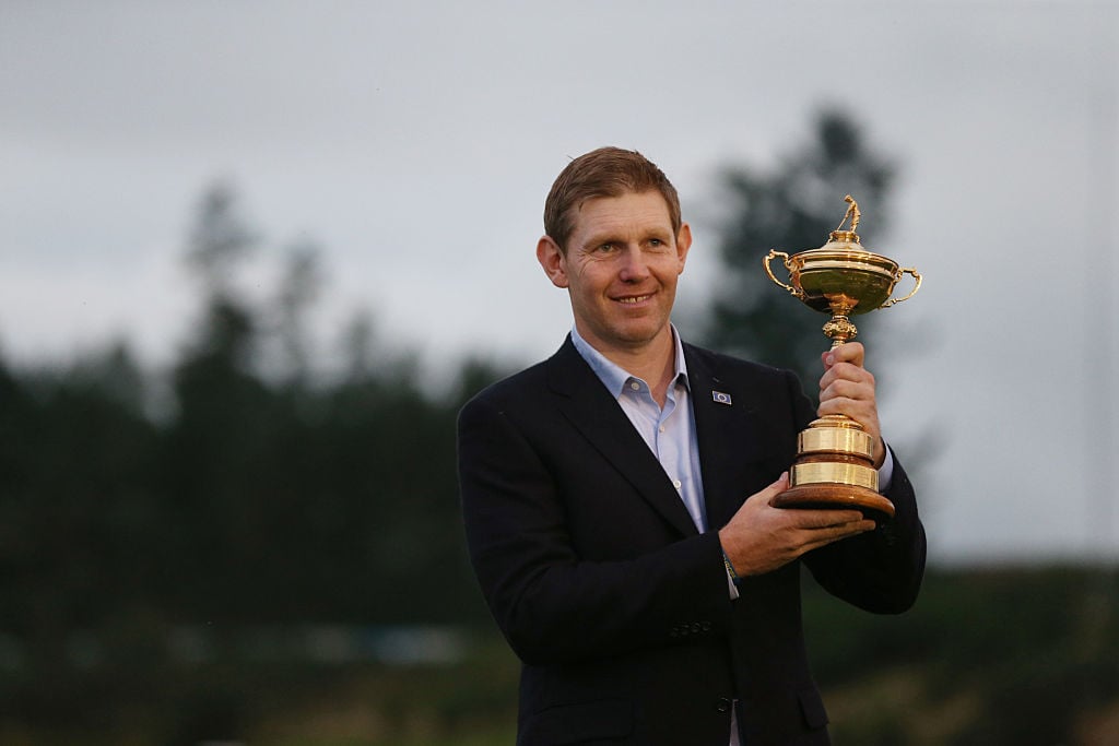 Stephen Gallacher with the Ryder Cup