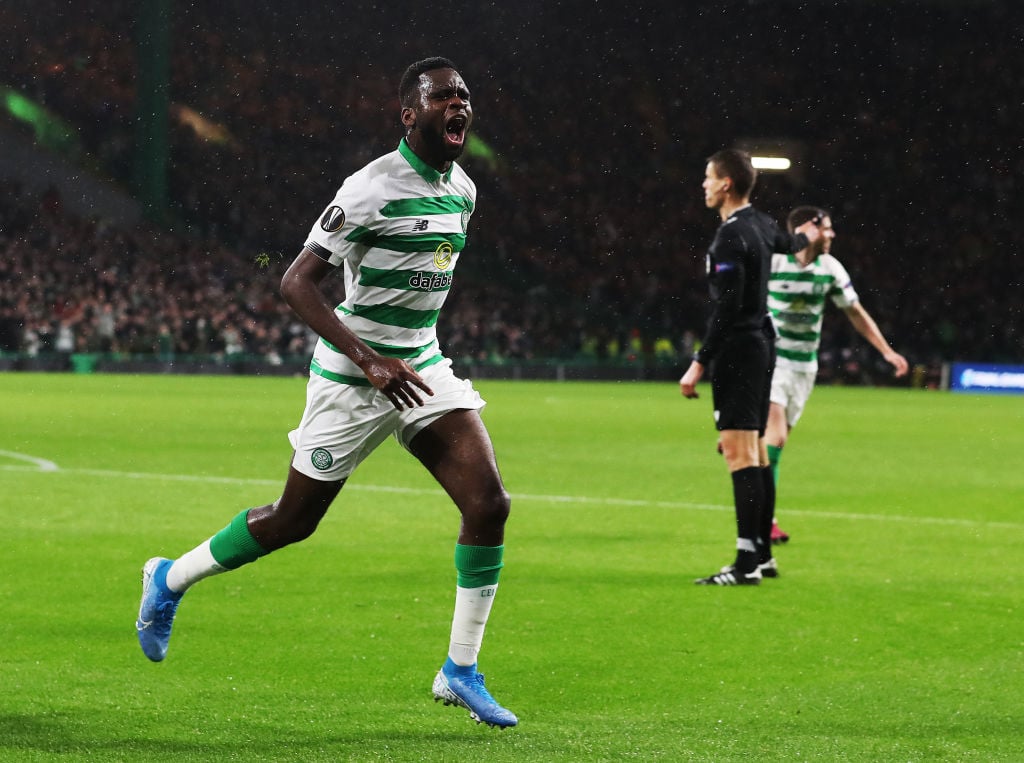 Odsonne Edouard celebrates scoring for Celtic