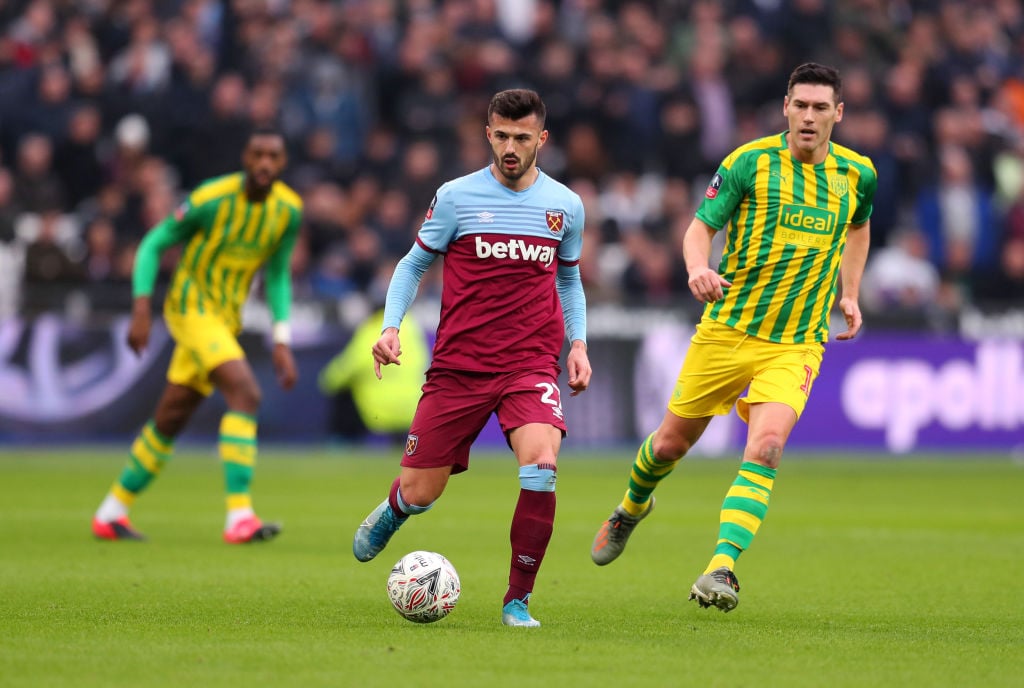 Celtic target Albian Ajeti in action for West Ham United