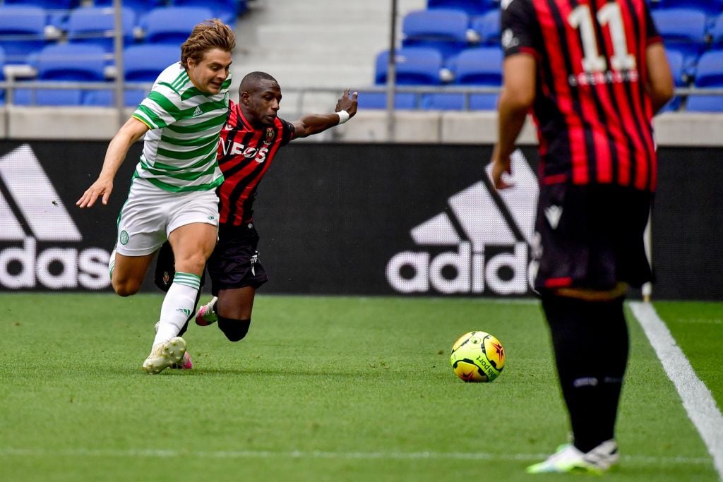 James Forrest in action against Nice