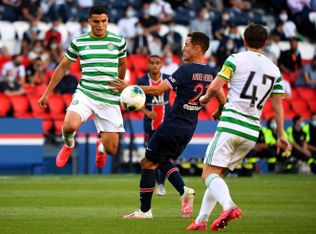 Mohamed Elyounoussi in action for Celtic