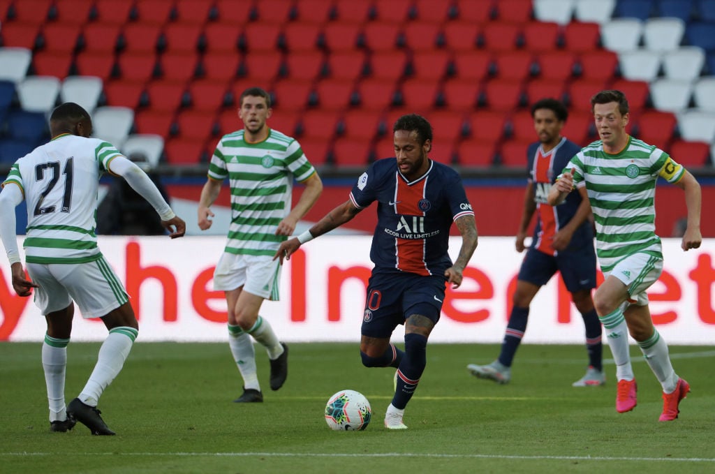 Neymar in action against Celtic
