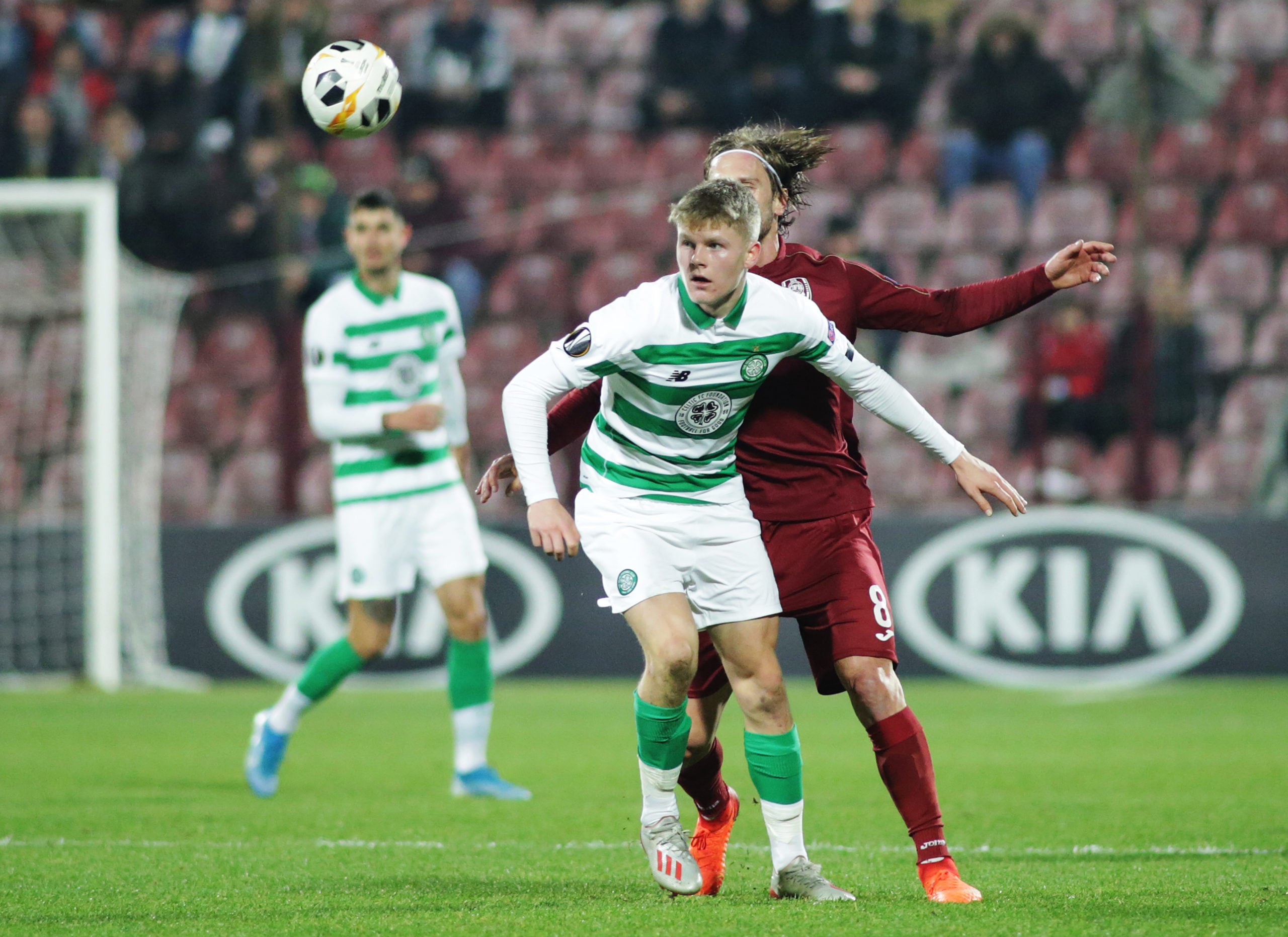 Scott Robertson making his Celtic debut v Cluj