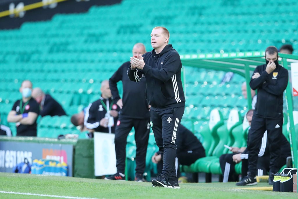 Neil Lennon on the Celtic touchline
