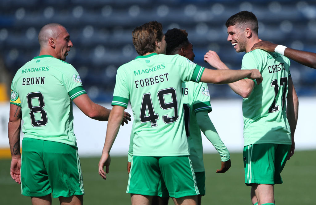 Ryan Christie celebrates vs Kilmarnock