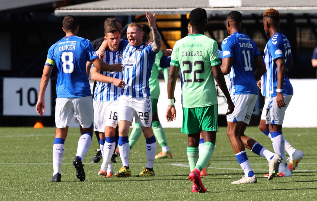 The Celtic defence struggled at Kilmarnock