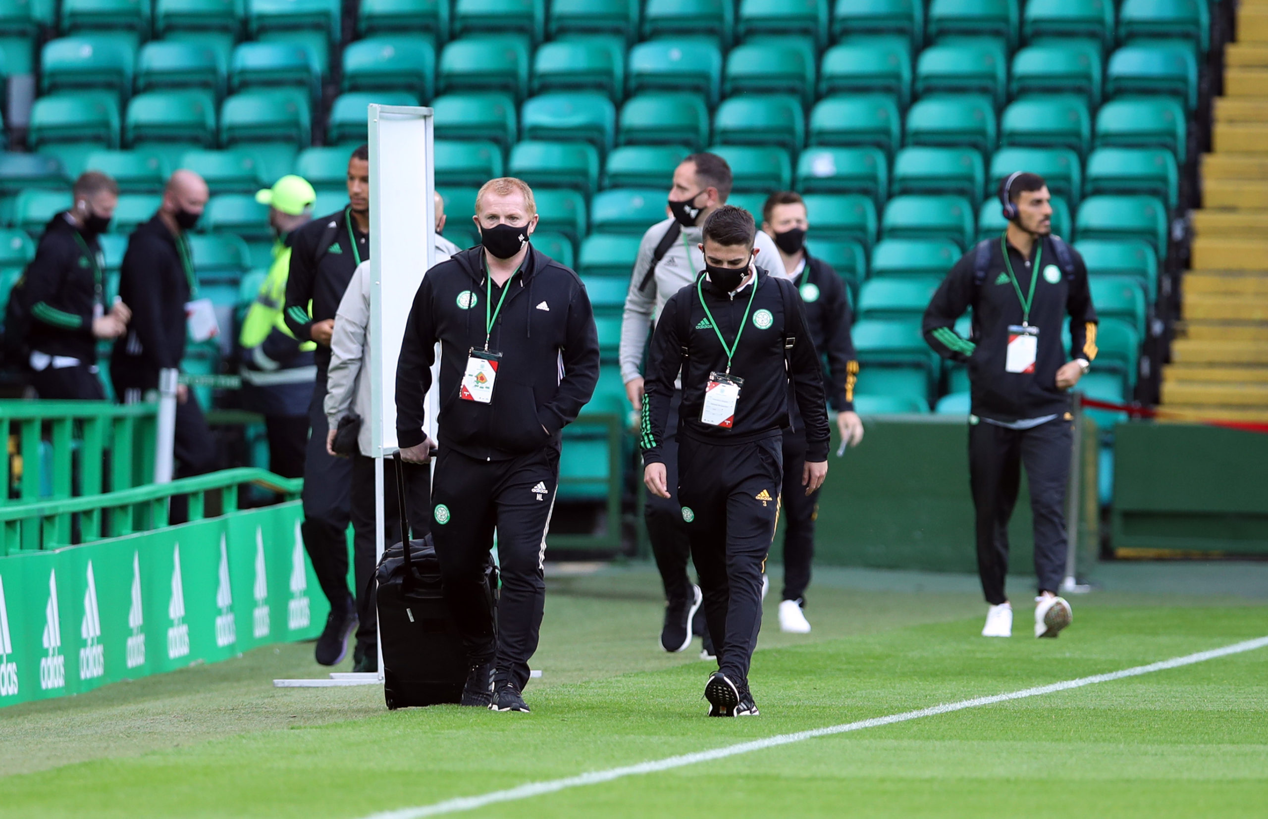 Neil Lennon at Celtic Park last night