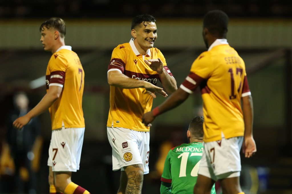 Motherwell thumped Glentoran in midweek