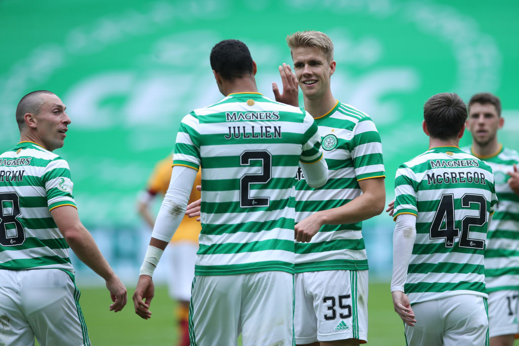 Christopher Jullien made it 3-0 against Motherwell