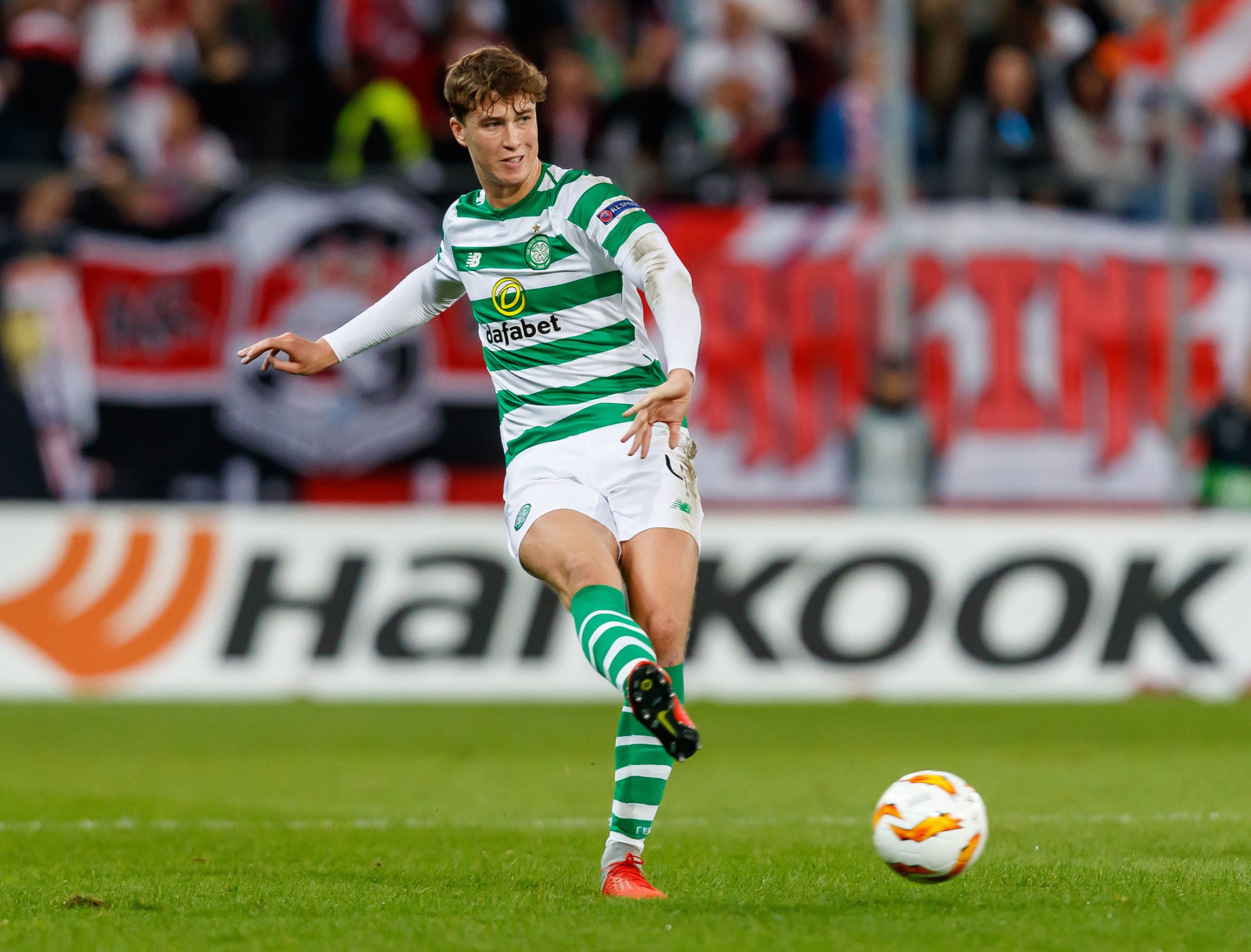 Jack Hendry in action for Celtic