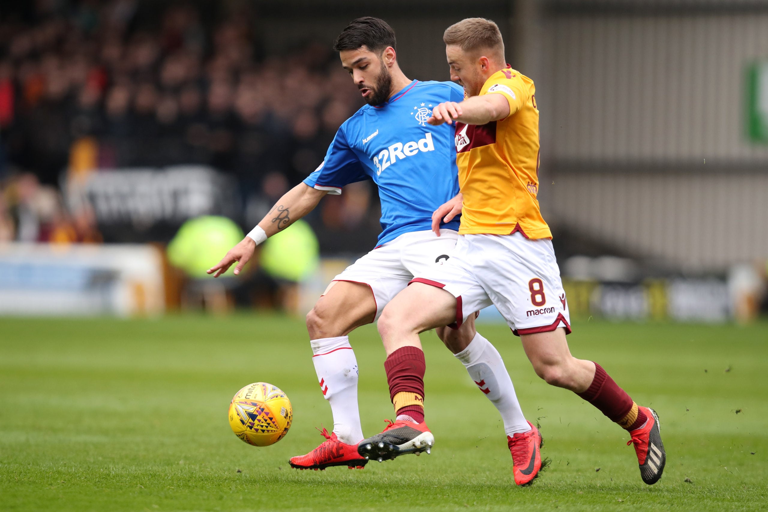 Allan Campbell in action against Rangers