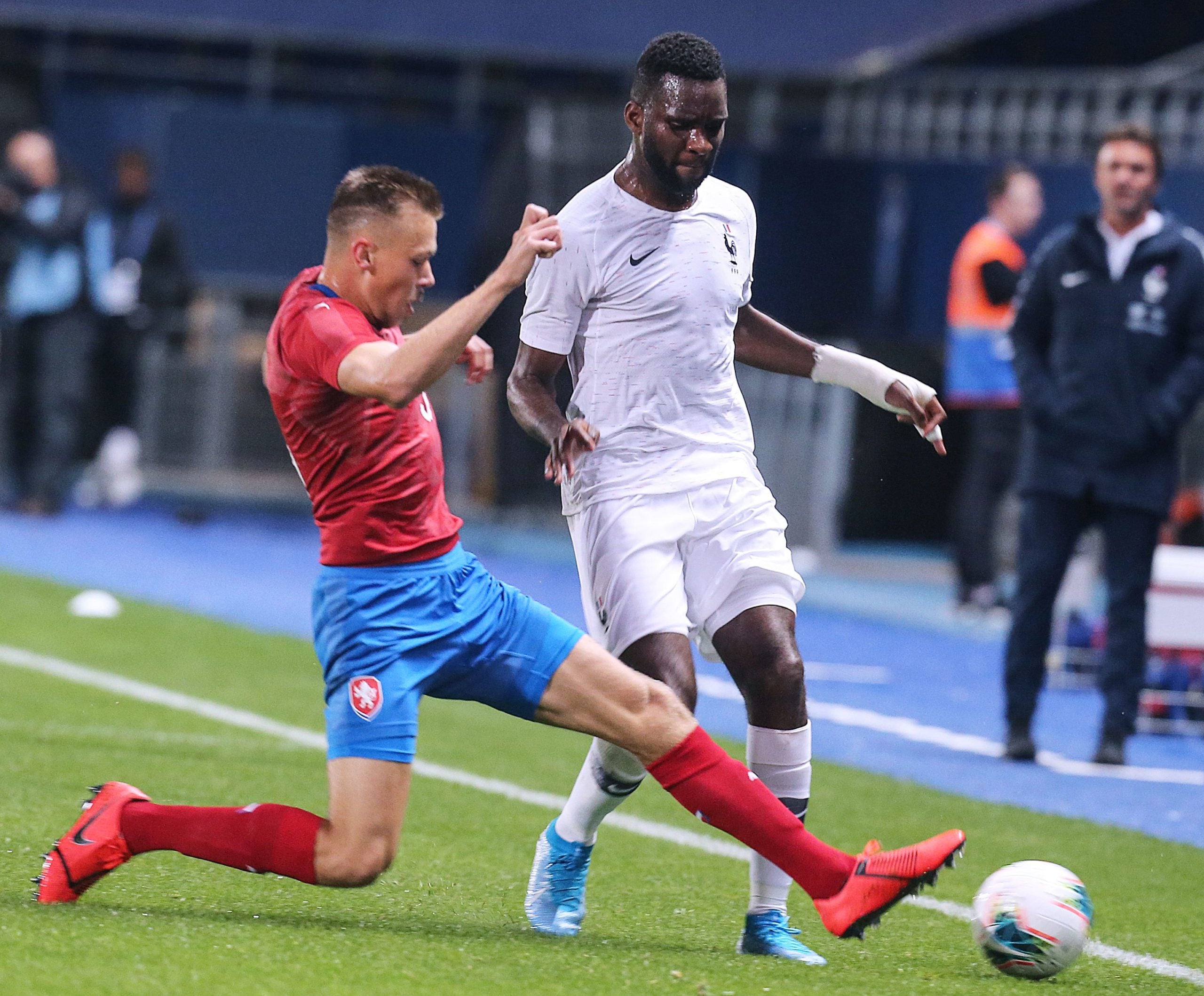 Celtic striker Odsonne Edouard in action for his country