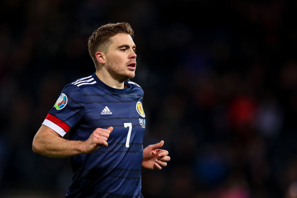 James Forrest playing for Scotland